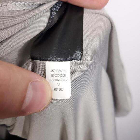 Whbm Dress Womens XXS Bell Sleeve Knit Light Gray Tie Back Short Shift - Picture 7 of 11